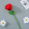 DIY Needle Felting Kit, with Iron Needles, Foam Chassis & Wool, Rose, Mixed Color, 110x80x30mm