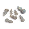 Natural Labradorite Beads, No Hole/Undrilled, Frosted, Cucurbit, 16~24.5x6.5~13x4.5~8mm