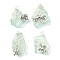 Sea Glass Pendants, with Tibetan Style Zinc Alloy Wire Wrapped Charms, Mixed Shapes, 35~38x22~28x8~10mm, Hole: 3.5mm
