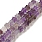 Natural Amethyst Beads Strands, Star, 4x4.5x2mm, Hole: 0.8mm, about 102pcs/strand, 15.35 inch(39cm)