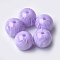 Resin Beads, Round, Lilac, 12x11.5mm, Hole: 2.5mm