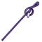 Solid Color Plastic Imitation Wood Pencil, High Musical Note Pencil, for Office & School Supplies, Purple, 200x7mm