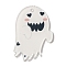 Halloween Printing Acrylic Pendants, Ghost Charms, White, 41x29x2mm, Hole: 1.8mm