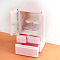 Plastic Refrigerator Mini Model, Micro Landscape Dollhouse Accessories, Pretending Prop Decorations, Pink, 59x50x114mm