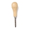 Wood Pusher for Diamond Gemstone Setting, with Stainless Steel Head, Jewelry Embedding Tool, Stainless Steel Color, 11.35x2.95cm