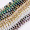 Electroplate Glass Beads Strands, Colours, Faceted, Rondelle, Mixed Color, 11~11.5x7.5~8.5mm, Hole: 1.5~2mm