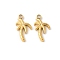 304 Stainless Steel Charms, Coconut Tree Charms, Ion Plating(IP), Real 18K Gold Plated, 11.5x6x1.5mm, Hole: 1.2mm