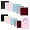12Pcs 12 Styles Square Velvet Jewelry Bags, with Snap Fastener, Mixed Color, 6.7~10x6.7~10x0.95~1cm, 1pc/style