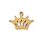 201 Stainless Steel Pendants, Crown Charm, Laser Cut, Ion Plating(IP), Real 18K Gold Plated, 12.5x16.5x1mm, Hole: 1.5mm