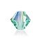 Preciosa® Crystal Beads, Czech Crystal, Bicone(451 69 302 Rondelle), 50005 200 Caribbean Sea AB, 6mm, Hole: 1mm