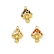 Brass Enamel Pendants, Mushroom Charm, Lead Free & Cadmium Free, Real 18K Gold Plated, Long-Lasting Plated, Rack Plating, Mixed Color, 24x15.5x8.5mm, Hole: 1.8mm