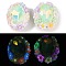 Handmade Luminous Polymer Clay Rhinestone Beads, with Acrylic Daisy Flower & Glass Oval Cabochons, Pen Focal Beads, Pale Green, 25.5~26x21.5~22x17mm, Hole: 2mm