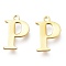 PVD Vacuum Plating  304 Stainless Steel Charms, Laser Cut, Alphabet, Golden, Letter.P, 12.5x8x0.8mm, Hole: 1mm