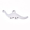 Non-Tarnish 201 Stainless Steel Pendants, Laser Cut, Dinosaur, Stainless Steel Color, 9.5x26x0.9mm, Hole: 1.8mm