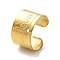 304 Stainless Steel Ear Cuff Findings, with Hole, Clover, Golden, 11x7x10.5mm, Hole: 0.9mm