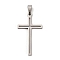 Non-Tarnish 201 Stainless Steel Pendants, Cross Charm, Stainless Steel Color, 36.5x20x1.5mm, Hole: 7x3.5mm