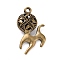 Alloy Pendants, Hollow, Cat, Antique Bronze, 37x20.5x8mm, Hole: 2.5mm