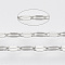 Brass Dapped Chains, Cable Chains, Soldered, Cadmium Free & Nickel Free & Lead Free, with Spool, Flat Oval, Platinum, 5.2x2.2x0.2mm, about 39.37 Feet(12m)/roll