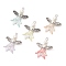 Glass & Acrylic Pendants, with Alloy Loops, Angel, Mixed Color, 28x23.5x16.5mm, Hole: 2.5~3mm, 5pcs/set
