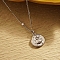 Non-Tarnish Stainless Steel Pendant Necklaces, Beetle, Stainless Steel Color, 17.72 inch(45cm)