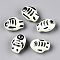Handmade Printed Porcelain Beads Strand, Fish, Beige, 13x18x9mm, Hole: 1.6mm, about 24~25pcs/strand, 11.81''(30~31.5cm)