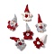 Handmade Wool Felting Ornament Accessories, Felt Craft, with Wood Beads and Cotton Thread, Gnome/Dwarf, Mixed Color, 104~115x68~73x24~26mm