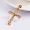 Crucifix Cross 304 Stainless Steel Pendants, For Easter, Golden, 45x29x5mm, Hole: 8.5mm