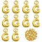 10Pcs Rack Plating Brass Pendants, with Jump Ring, Lead Free & Cadmium Free & Nickel Free, Long-Lasting Plated, Letter G, 17x11.5x4.5mm, Hole: 2.5mm