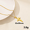 Stainless Steel Cross Pendant Necklace, Fashion Jewelry for Women