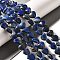 Natural Lapis Lazuli Beads Strands, Heart, 10.5x10.5~11.5x4.5~5mm, Hole: 0.7~1mm, about 38~40pcs/strand, 36.8~42.6cm