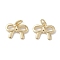 Brass Charms, Bowknot Charms, Cadmium Free & Nickel Free & Lead Free, Real 18K Gold Plated, 9.5x11.5x2.5mm, Hole: 2mm
