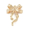 Brass Pendants, Bowknot, Golden, 19.5x13.5x3.5mm, Hole: 1mm