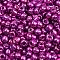 Glass Seed Beads, Dyed Colors, Round, Purple, Size: about 4mm in diameter, hole:1.5mm