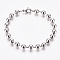 Tarnish Resistant 304 Stainless Steel Ball Chain Bracelets, with Lobster Claw Clasps, for Women, Stainless Steel Color, 7-1/2 inch(19cm)