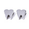 Non-Tarnish 304 Stainless Steel Beads, Tooth Shape, Stainless Steel Color, 8x8x3mm, Hole: 1.8mm