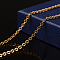 304 Stainless Steel Cable Chains, Soldered, with Spool, Golden, 3x2.5x0.6mm, about 65.61 Feet(20m)/roll