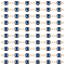 60Pcs Alloy Connector Charms, with Resin, Blue Eye Links, Light Gold, 12x27x5mm, Hole: 2mm