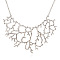 Alloy Bib Necklaces foe Women, Coral Branch Shape, Platinum, 17.72 inch(45cm)