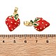 Подвески из клубничной латуни с микропаве из кубических цирконий KK-M325-14A-G-3