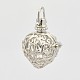 Филигранные сердечные подвески из латуни KK-D389-02P-1