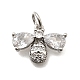 Пчелы латунные микропаве кубические циркониевые подвески KK-S508-47P-1
