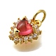 Кубический цирконий из латуни со стеклянными подвесками KK-D295-28G-02-2