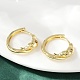 Серьги-кольца из латуни с микропаве из кубического циркония EJEW-L299-03G-3