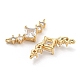 Подвески из латуни с прозрачным фианитом X-KK-Q789-09G-2
