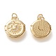 Латунные микропаве прозрачные подвески с фианитом X-ZIRC-K086-19G-2