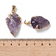 Кулоны из сырого грубого натурального аметиста G-T073-23G-01-3
