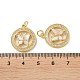 Латунные микропаве прозрачные подвески с фианитом KK-B083-37C-G-3