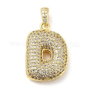 Латунные микро проложить кубического циркония подвески KK-E061-03G-04