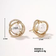 Блестящие женские серьги с полым дизайном QN5247-4