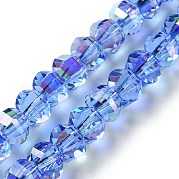Прозрачные стеклянные бусины гальваническим пряди GLAA-Q099-C01-11